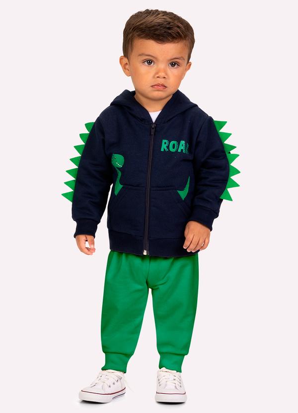 Conjunto Infantil Menino com Capuz Azul