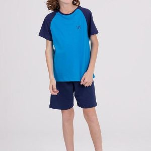 Conjunto Infantil Raglan Slevee Azul