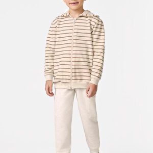 Conjunto Jaqueta com Capuz e Calça Marrom