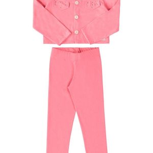 Conjunto Jaqueta e Legging Molecotton Jeans Rosa