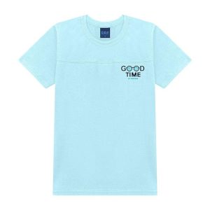 Conjunto Juvenil Camiseta com Recorte Azul