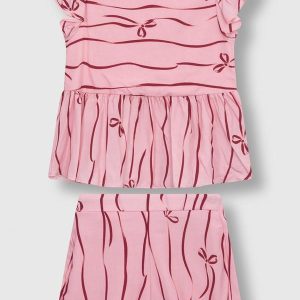 Conjunto Laços em Viscose Rosa