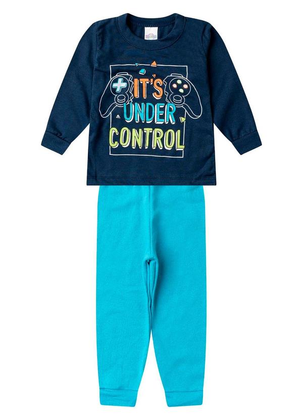 Conjunto Menino Blusa Longa e Calça Azul