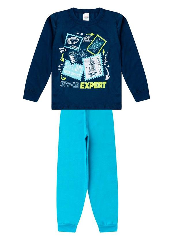 Conjunto Menino Blusa Longa e Calça Azul