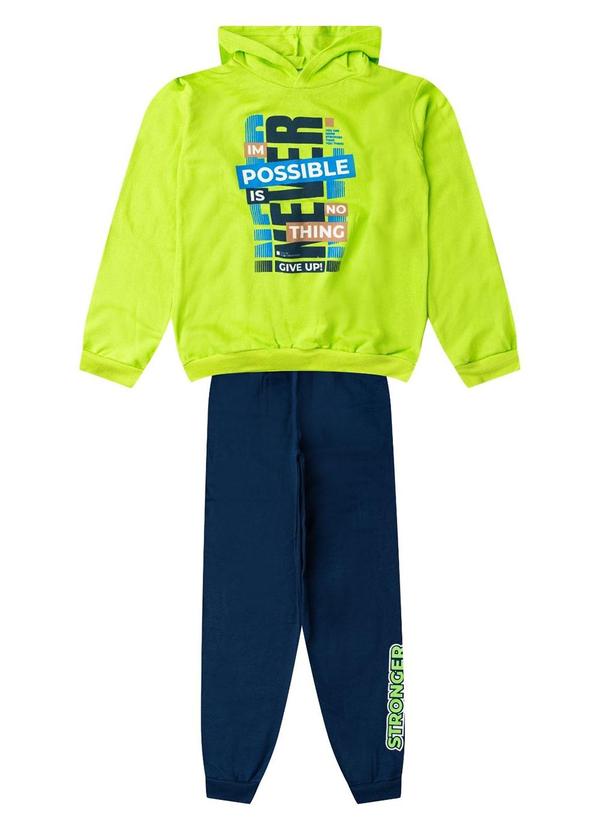 Conjunto Moletom Menino Blusão e Calça Verde