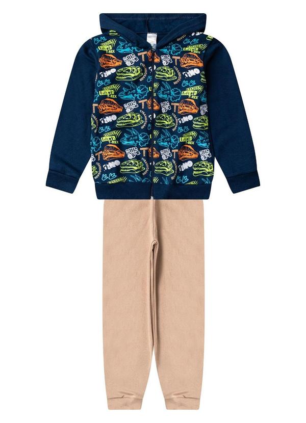 Conjunto Moletom Menino Jaqueta e Calça Azul