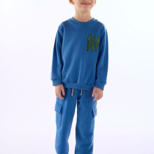 Conjunto Pega-Pega Moletom Azul