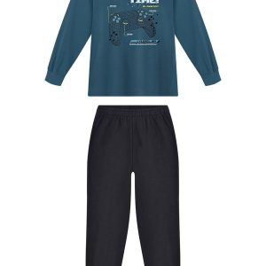 Conjunto com Calça e Camiseta Azul