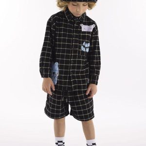Conjunto com Camisa e Bermuda Preto