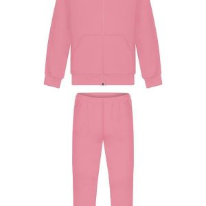 Conjunto de Moletom com Calça e Jaqueta Rosa