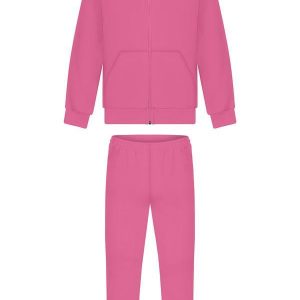 Conjunto de Moletom com Calça e Jaqueta Rosa