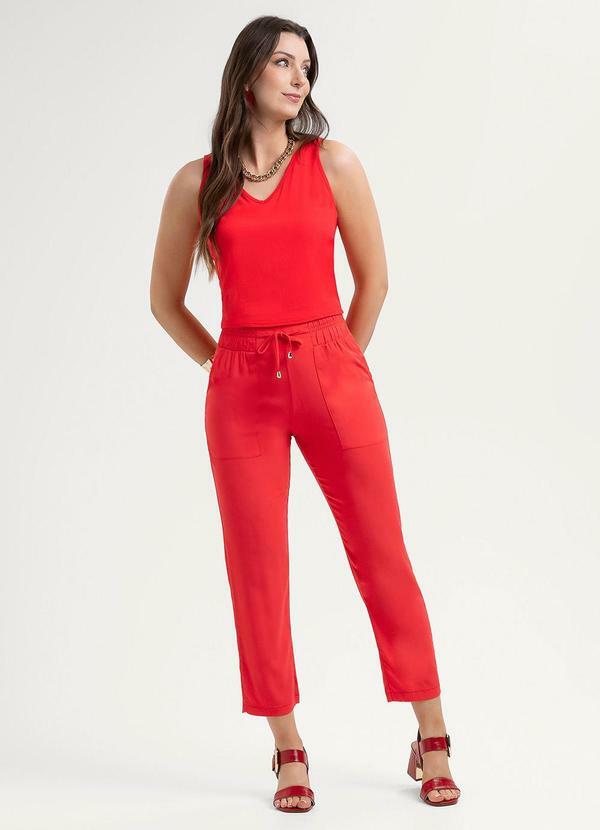 Conjunto em Viscose Vermelho