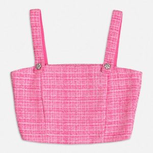 Cropped Rosa de Tweed Rosa