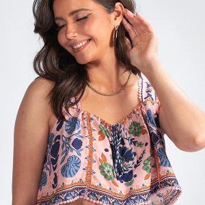 Cropped em Viscose Mare Rosa