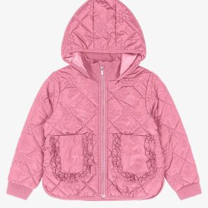 Jaqueta com Capuz Rosa