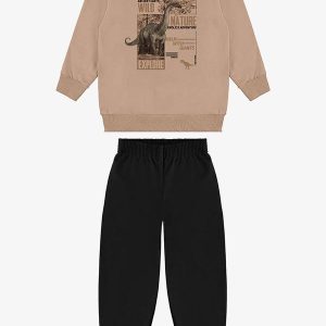 Kit Conjunto Blusão com Calça Marrom