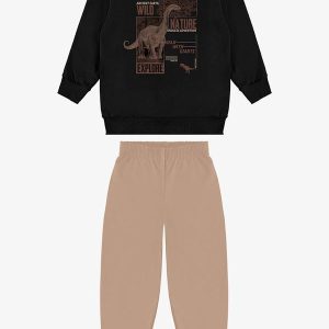 Kit Conjunto Blusão com Calça Preto
