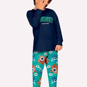 Pijama Infantil Menino Lettering Azul