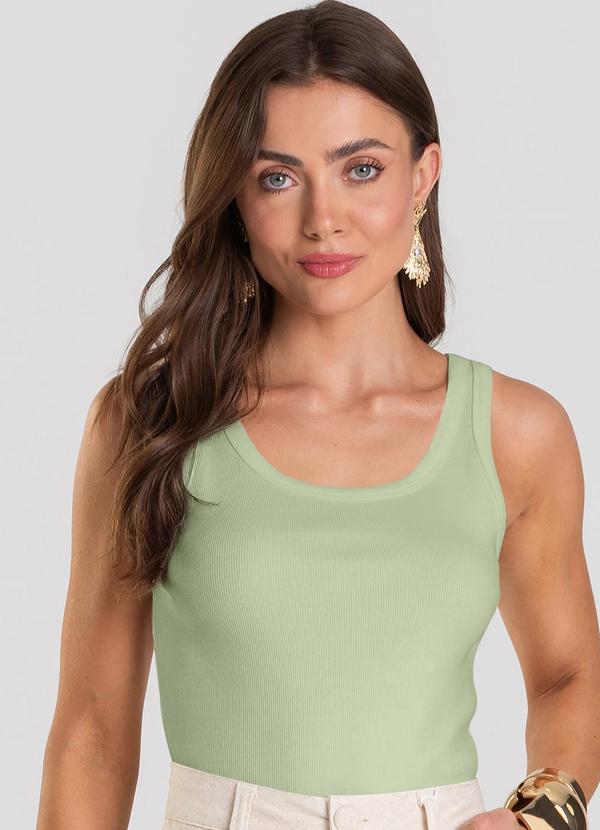 Regata Feminina Canelada Verde