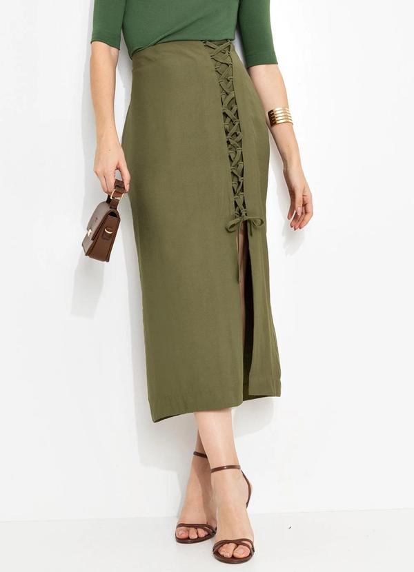 Saia em Viscose Verde
