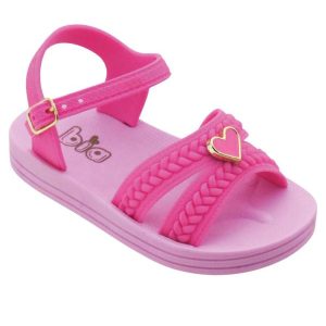 Sandália Infantil Rosa com Adereço