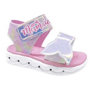 Sandália Infantil Rosa com Led