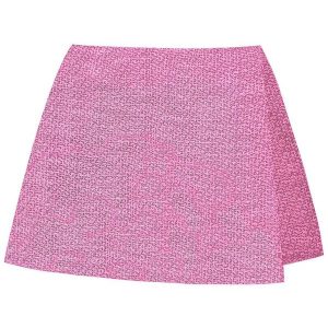 Shorts Saia Juvenil em Tweed Rosa