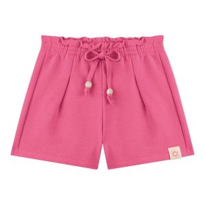 Shorts em Moletinho Rosa