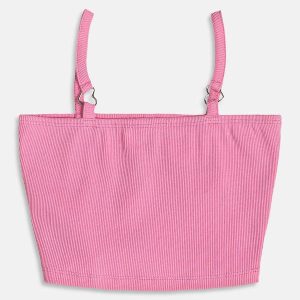 Top com Argola de Coração Rosa