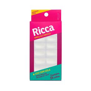 Unhas Postiças Ricca Naturais Quadrado Médio