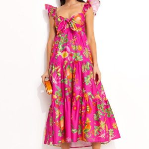 Vestido Midi Cropped Rosa