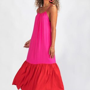 Vestido Viscose Rosa