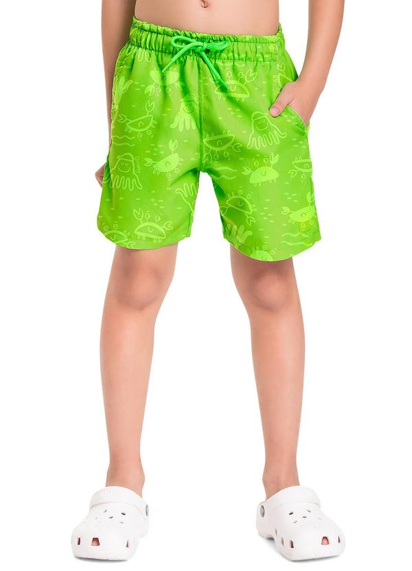 Bermuda Infantil em Microfibra Verde