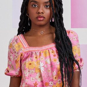 Blusa Floral Rosa