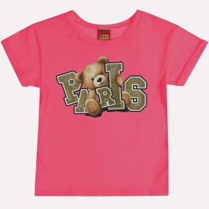 Blusa Infantil Menina Lettering Rosa