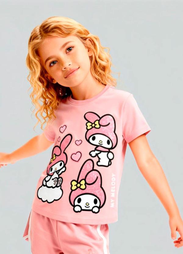 Blusa Infantil Menina da Hello Kitty Rosa