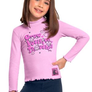 Blusa Infantil Ribana Canelada Roxo