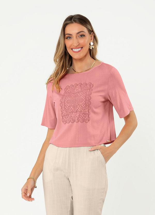Blusa em Viscose Rosa Claro