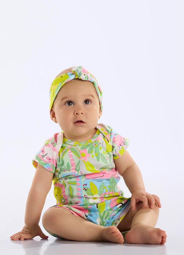 Body Suedine Bebê Menina Verde