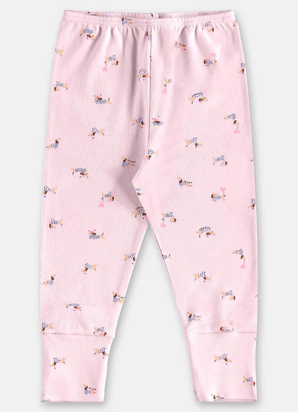 Calça Bebê Menina em Suedine Rosa