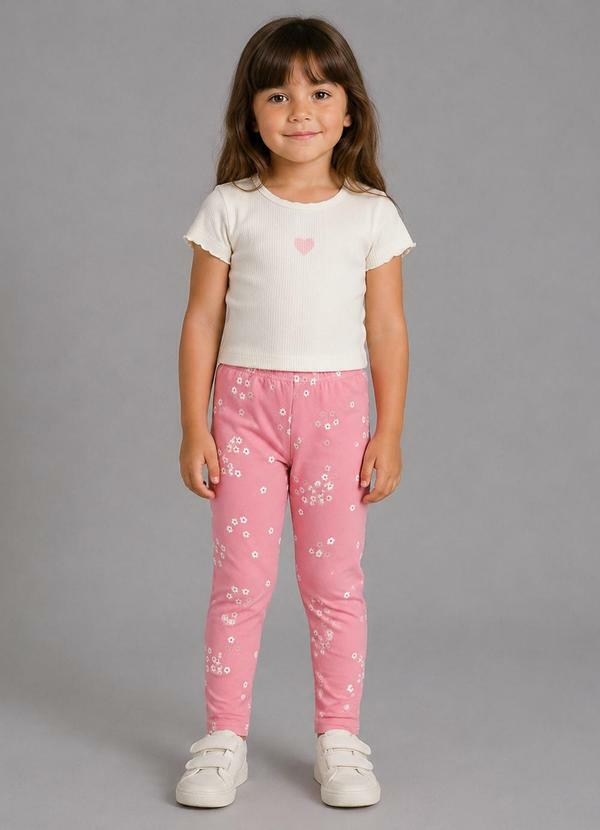 Calça Legging em Molecotton Rosa