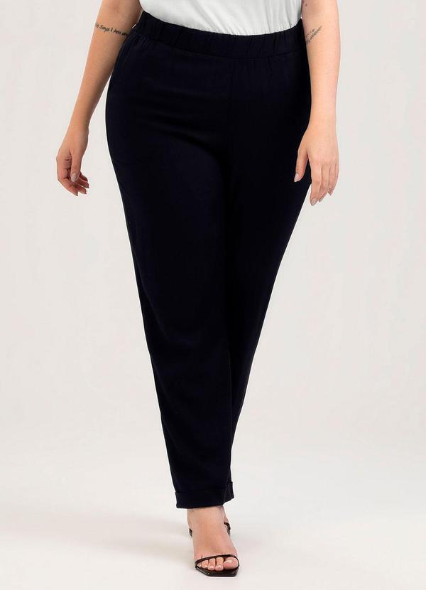 Calça Plus Size em Viscose Preto