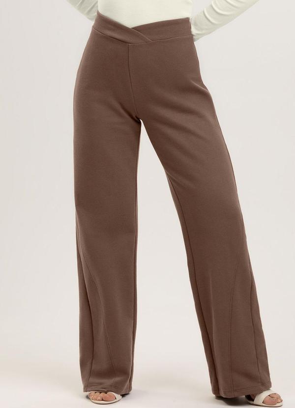 Calça em Moletom Marrom Escuro