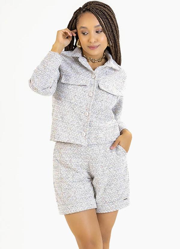 Conjunto Adulto em Tweed Bege