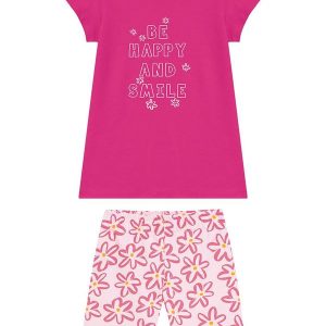 Conjunto Blusa e Bermuda Rosa