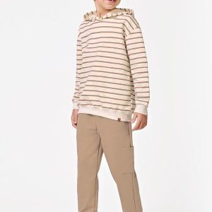 Conjunto Blusão com Capuz com Calça Marrom