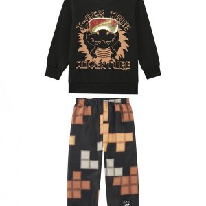 Conjunto Blusão e Calça Color Tetris Preto