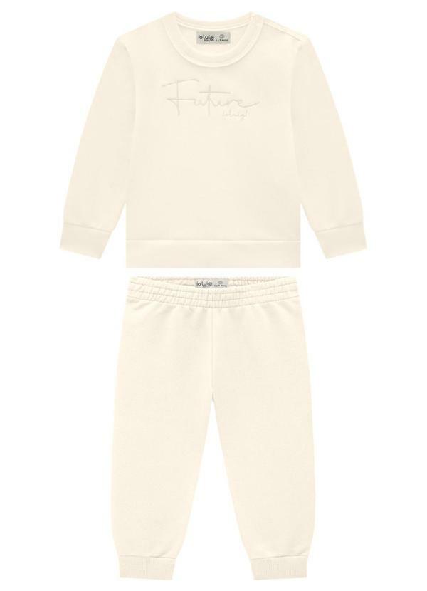 Conjunto Blusão e Calça Três Cabos Bege