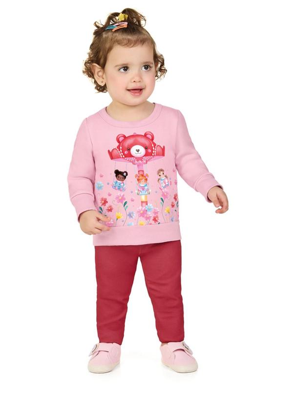 Conjunto Blusão e Legging Rosa