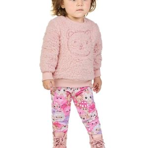 Conjunto Blusão e Legging em Molecotton Rosa